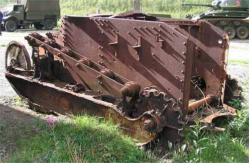 WWI tank FT-17 wreck