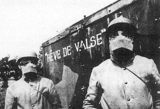 Crew members showing off their 'splatter masks'