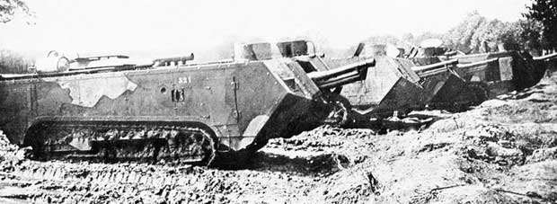 St-Charmond WWI tanks lined up