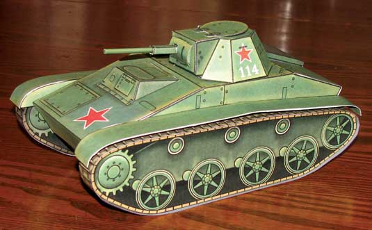 paper model of a T60-Russian-Tank