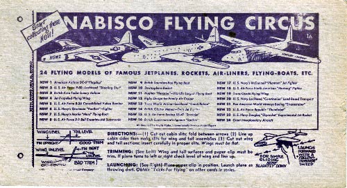 XB-47 RIgby Shredded wheat model list