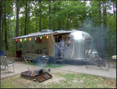 Airstream smoke from camp