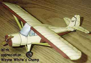 Aeronca 7AC Champion Card Model
