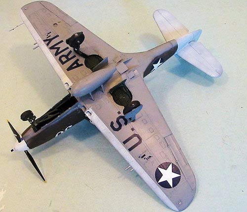 Bell P-39 Airacobra-Bottom view of Plastic  model