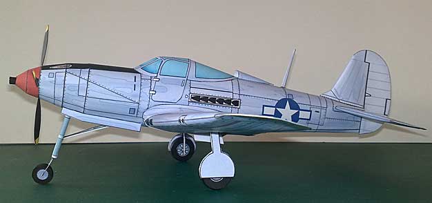 P-39 Airacobra Card model by Niki Shut