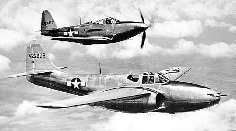 P-59 Bell and  P-39 