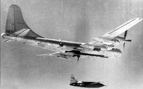 Bell X-1 leaving mother ship