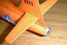 View of the rocket tail pipe on the Bell X-1 model
