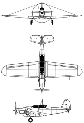 3 View of the Consolidated P-30
