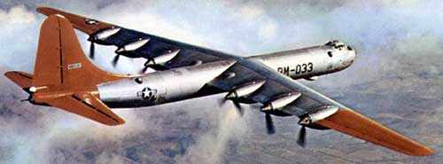 Convair B-36  in flight