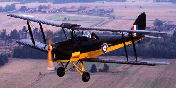 de Havilland Tiger Moth in flight
