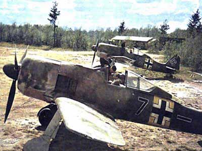 WWII Fw 190 parked