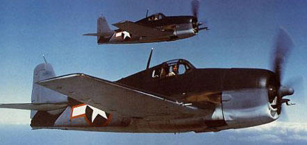 Grumman F6F Hellcat  pair  in flight