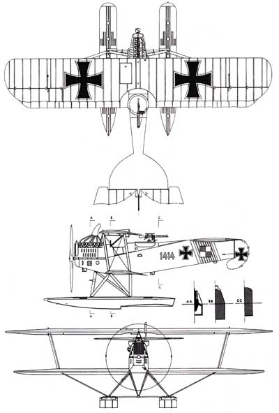 3 View of a Hansa Brandenburg W.12