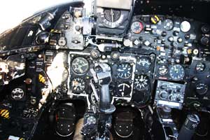 Cockpit of the Hawker Hunter