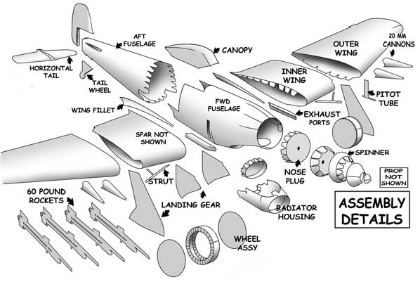 Hawker Typhoon  assembly view