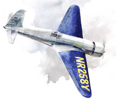 Hughes H-1 Racer Painting