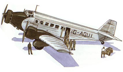 JU-52 watercolor