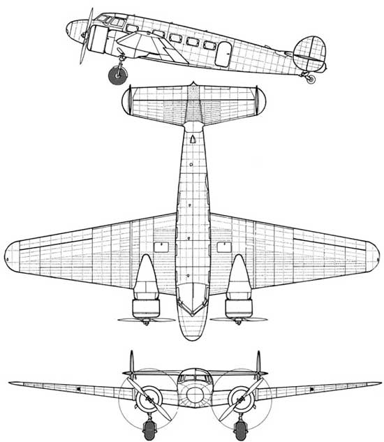 3 View Lockheed Electra