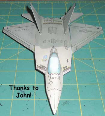 Submitted model of a F-22 Raptor Thanks John