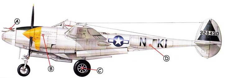 Lockheed P-38 Lightning Callout