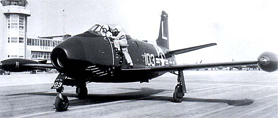 North American FJ-1 Fury on runway