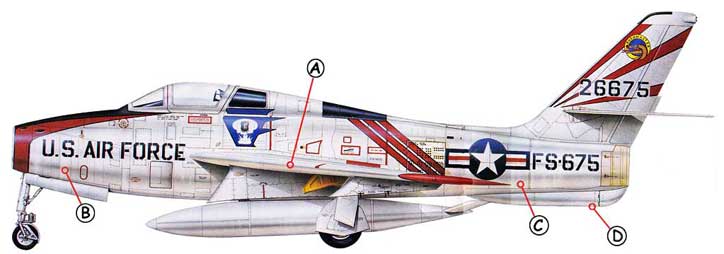 Republic F-84 Thunderstreak Callout