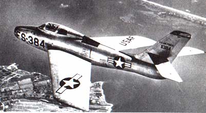 F-84 in flight
