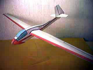 fiddlersgreen sailplane sail plane model flying paper model card
