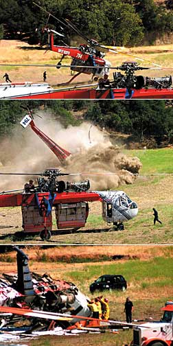 Sikorsky S-64 (CH-54) Skycrane Helicopter Crash