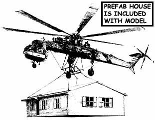 Sikorsky S-64 with house