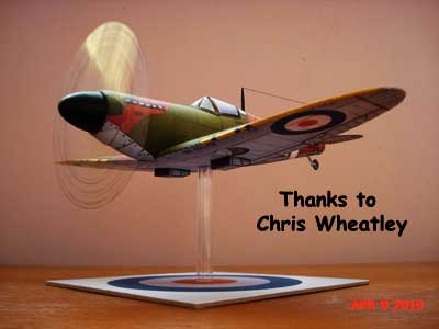 Spitfire Model Submitted by Chris Wheatley