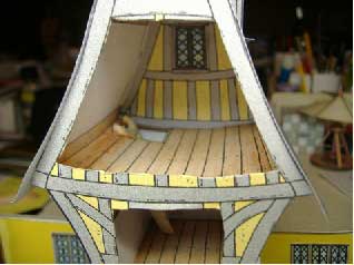 top floor of the story book house with ladder