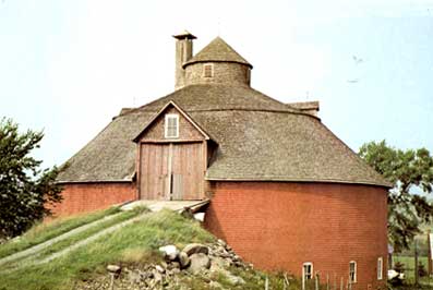 Fine Red and Round Barn