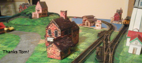 Tom Boltik's distillery in his model train layout