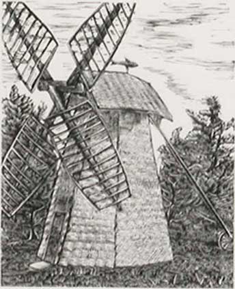 Sketch of Old Smock Mill