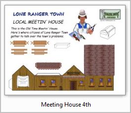 Lone Ranger Meetin House paper model building