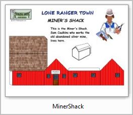 Lone Ranger Miners Shack paper model building
