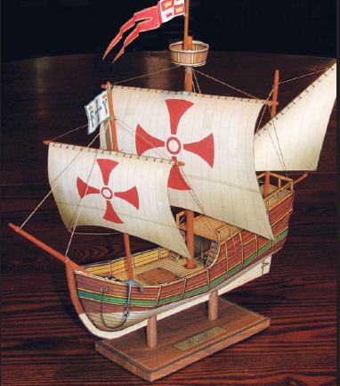 beta build of the Pinta paper model ship