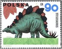 stegosaurus postage stamp poland