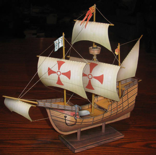 beta build of the Santa Maria paper model ship