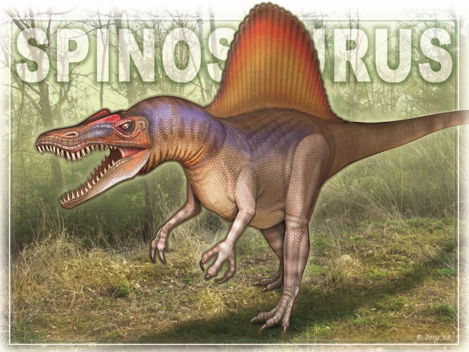 artwork for the spinosaurus paper model
