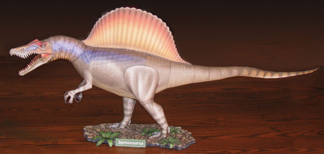 picture of a spinosaurus paper model