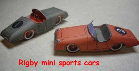 Rigby miniature sports cards from book