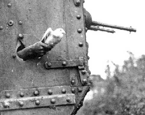 Carrier pigeon A7V Tank communications