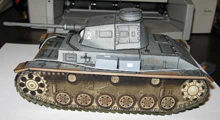 Panzer Tank Model side  view
