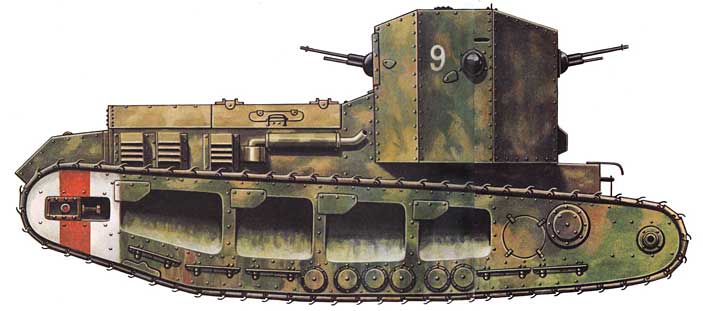 Whippet WWI tank profile