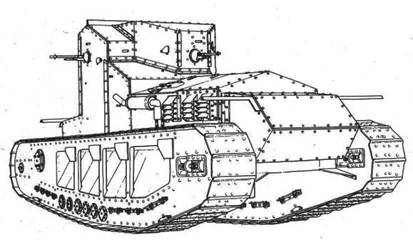 Whippet WWI tankline art